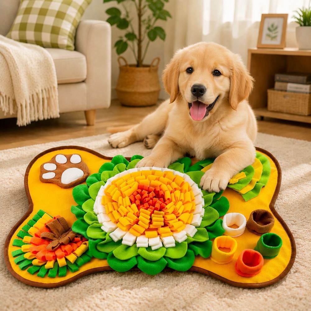 Dog Puzzle Feeder Toy - Tappetino a forma di osso per